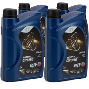 4L 4 Liter ELF Motoröl ÖL 4T 4-TAKT MOTO CRUISE 20W-50 20W50 API SH JASO MA2