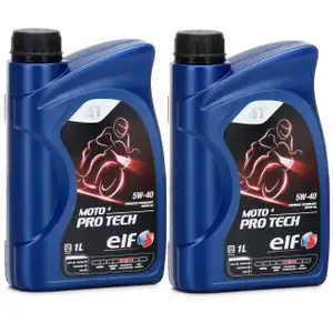 2L 2 Liter ELF Motoröl ÖL 4T 4-TAKT MOTO 4 PRO TECH 5W-40 5W40 JASO MA2 API SL