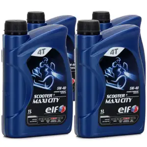 4L 4 Liter ELF Motoröl ÖL 4T 4-TAKT SCOOTER 4 MAXI CITY 5W-40 5W40 API SL