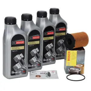 4L MOTORCRAFT A5 5W-30 Motoröl + BOSCH Ölfilter FORD Fiesta Focus Mondeo 1.4/1.5/1.6 TDCi