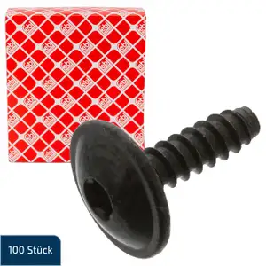 100x FEBI TORX Schraube Karosserie + Scheibe TX25 4,8x16x15mm für VAG N90775001