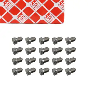 20x FEBI 15374 Ölablassschraube M14x1,5 + Dichtring AUDI CUPRA SEAT SKODA VW N90813202