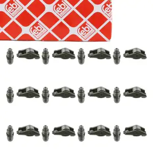 12x FEBI 23573 Kipphebel Schlepphebel + Ventilstößel OPEL Agila A Corsa B C D 1.0 / 12V