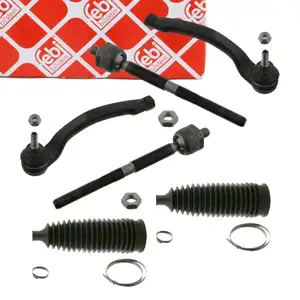 2x FEBI PROKIT Spurstange + Kopf + Manschette RENAULT Megane 2 Grand / Scenic 2 vorne