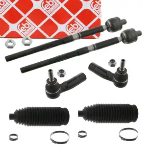 2x FEBI PROKIT Spurstange + Spurstangenkopf + Manschette VW Golf 5 6 7 AUDI A3 8P 8V vorne