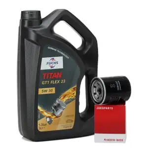 5 Liter FUCHS Motoröl 5W30 + HERTH+BUSS Ölfilter SUZUKI Ignis Jimny Swift SX4