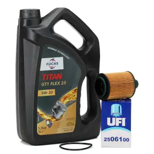 5L FUCHS Motoröl 5W30 + UFI Ölfilter OPEL Astra J Combo Corsa D Meriva B 1.3 CDTI