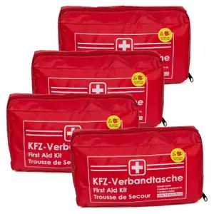 4x AUTO PKW Verbandtasche Verbandkasten Erste-Hilfe DIN13164-2022 (MHD 08.2028)