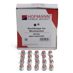 20x HOFMANN 04015234001 Ventilkappen Reifenventilkappen für Wuchtpulver Universal Typ 504