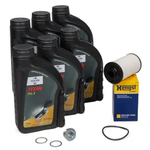 HENGST Getriebefilter + 6L Getriebeöl für AUDI SEAT SKODA VW 6-Gang DSG DQ250