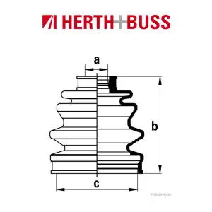 HERTH+BUSS JAKOPARTS Achsmanschetten Satz für MITSUBISHI COLT II III vorne RADS