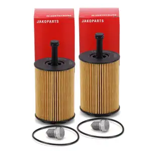 2x HERTH+BUSS JAKOPARTS Ölfilter + Schraube VW Golf 4 5 6 Passat Touran T4 T5 1.2-2.5 TDI