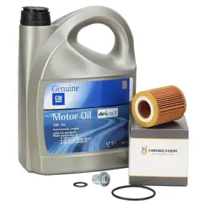 5L ORIGINAL 5W30 dexos2 Motoröl + HIRSCHER Ölfilter OPEL Astra H Signum Zafira B 1.9 CDTI