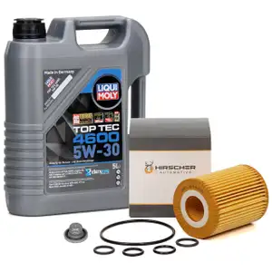 5L LIQUI MOLY Motoröl 5W30 dexos2 + HIRSCHER Ölfilter OPEL Astra H J Zafira B 1.7 CDTI