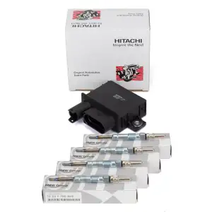 HITACHI Steuergerät Glühzeit 4x ORIGINAL Glühkerze BMW E87 E46 E90 E91 E60 E61 X3 E83 M47