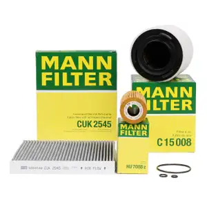 MANN Filter-Set 3-tlg VW Polo 5 SEAT Ibiza 4 SKODA Fabia 2 Roomster 1.6 TDI bis 2010