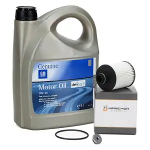 5L ORIGINAL 5W30 Motoröl dexos2 + HIRSCHER Ölfilter OPEL Astra J Corsa D Meriva B 1.3 CDTI