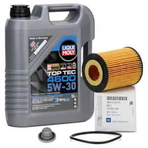 5L LIQUI MOLY Motoröl 5W30 dexos2 + ORIGINAL Opel Ölfilter 1.0 1.2 1.4 9192425