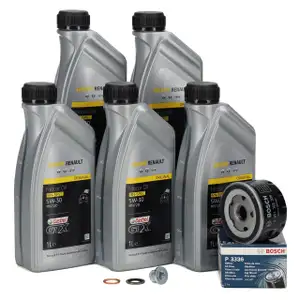 5L ORIGINAL Renault CASTROL GTX RN-SPEC 5W30 RN720 Motoröl + BOSCH Ölfilter DACIA RENAULT