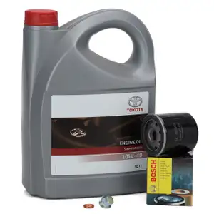 5L ORIGINAL SEMI-SYNTHETIC 10W-40 Motoröl + BOSCH 0986452028 Ölfilter für TOYOTA