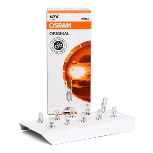 10x OSRAM 2721 Halogenlampe Glühlampe W1,2W ORIGINAL LINE 12V 1,2W W2x4.6d