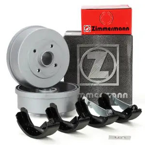 ZIMMERMANN Bremstrommeln + Bremsbacken OPEL Corsa C 1.0-1.4 1.3 CDTI 1.7 DI mit ABS hinten