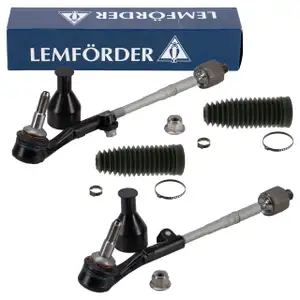 2x LEMFÖRDER Spurstange + Spurstangenkopf + Manschette BMW 1er E81-88 3er E90-93 vorne