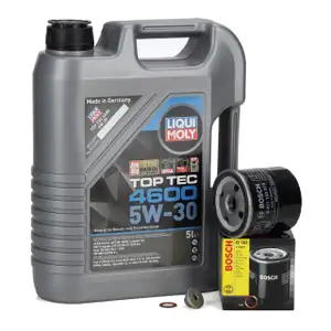 5L LIQUI MOLY TOP TEC 4600 5W-30 Motoröl + BOSCH Ölfilter für OPEL 93156300