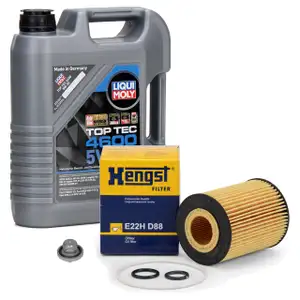 5L LIQUI MOLY Motoröl 5W30 dexos2 + HENGST Ölfilter OPEL Astra G H Corsa C Meriva 1.7 CDTI