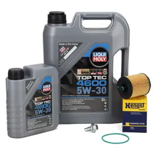 6L LIQUI MOLY TOP TEC 4600 5W-30 Motoröl + HENGST Ölfilter ALFA ROMEO FIAT OPEL SAAB