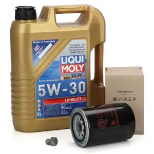 5L LIQUI MOLY 5W30 LONGLIFE III Motoröl + ORIGINAL Ölfilter VW Passat B5 A4 B5 B6 B7 1.8 T