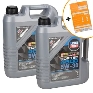 10L 10 Liter LIQUI MOLY Motoröl 5W30 TOP TEC 4600 dexos2 BMW LL-04 VW 505.00/01