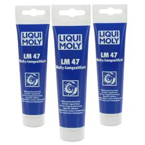 3x 100g LIQUI MOLY 3510 LM 47 + MoS2 Langzeitfett Mehrzweckfett Graphitfett