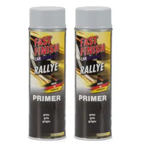 2x 500 ml FAST FINISH Car Rallye Haftgrund Grundierung Grau Spraydose 292811