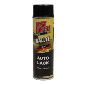 FAST FINISH Rallye Autolack Lackspray Schwarz Glänzend Spraydose 500ml 292835