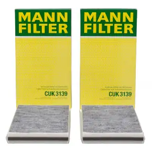 2x MANN CUK3139 Innenraumfilter Aktivkohlefilter BMW 5er E60 E61 6er E63 E64 64319171858