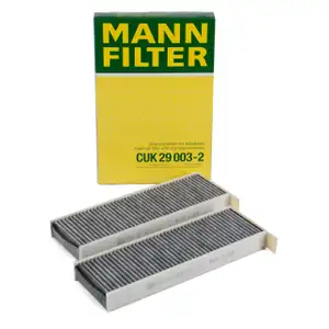 MANN CUK29003-2 Innenraumfilter Aktivkohle Satz CITROEN OPEL PEUGEOT TOYOTA FIAT