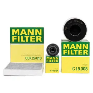 MANN Filter-Set VW Polo 5 AUDI A1 8X SEAT Ibiza 4 SKODA Fabia 2 Rapid Roomster 1.2/1.4 TSI