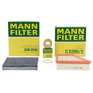 MANN Filter-Set 3-tlg VW Polo 4 5 Fox SEAT Ibiza 3 4 SKODA Fabia 1 2 1.2 54-70 PS bis 2010