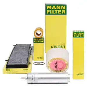 MANN Filter-Set 4-tlg BMW 3er E90 E91 318d 122 PS 320d 150/163 PS M47 bis 02.2010