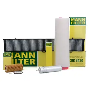 MANN Filter-Set 4-tlg BMW 3er E90 E91 E92 E93 325d 330d 197/231 PS M57 bis 02.2010