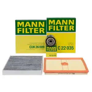 MANN Filter-Set VW Golf 7 T-Roc Touran AUDI A3 8V Q2 GA SEAT Leon SKODA Octavia 3 1.0 TSI