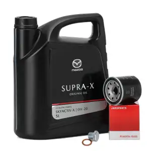 5L ORIGINAL Motoröl SUPRA-X 0W20 + H+B Ölfilter MAZDA 2 3 6 323 626 MX-5 RX-8 1.1-2.0