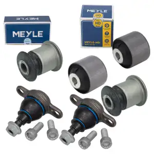 2x MEYLE HD Traggelenk + 4x Querlenkerlager VW Multivan Transporter T5 T6 vorne