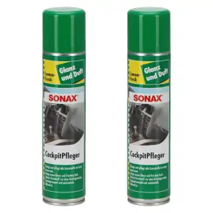 2x 400ml SONAX 343300 Cockpitpfleger Pflege Reiniger Plastik Lemon-Fresh