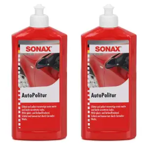 2x 500ml SONAX 300200 Autopolitur Autopflege Lackpflege Lackpolitur