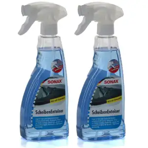 2x 500ml SONAX Scheibenenteiser Scheiben-Entfroster Sprühflasche Enteiserspray