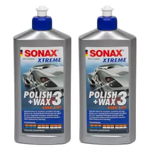 2x 500ml SONAX Autopolitur Lackpolitur XTREME POLISH & WAX 3 HYBRID NPT