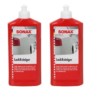 2x 500ml SONAX 302200 LackReiniger Lack Reiniger Politur Pflege Intensiv