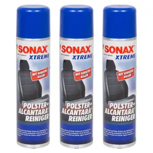 3x 400ml SONAX Xtreme Polster- & AlcantaraReiniger Geruchskiller Reiniger 206300